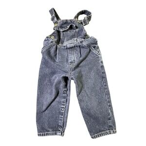 Winnie the Pooh Denim‎ Overalls Snap Side Vintage Toddler 2T Disney